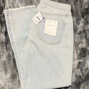Flying Monkey  Slim Straight Jeans in Light Blue